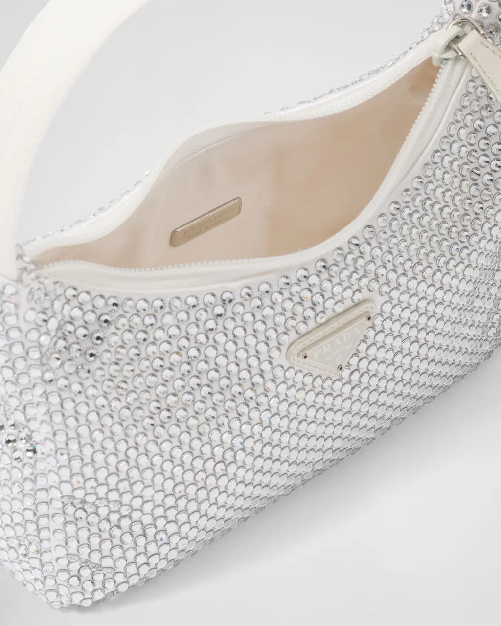 Prada Re-Edition Satin Mini-Bag With Crystals