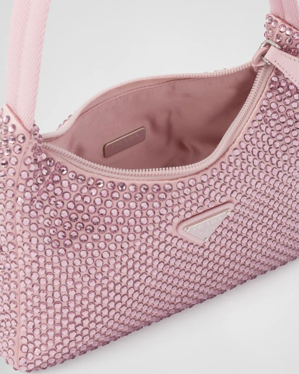 Prada Re-Edition Satin Mini-Bag With Crystals