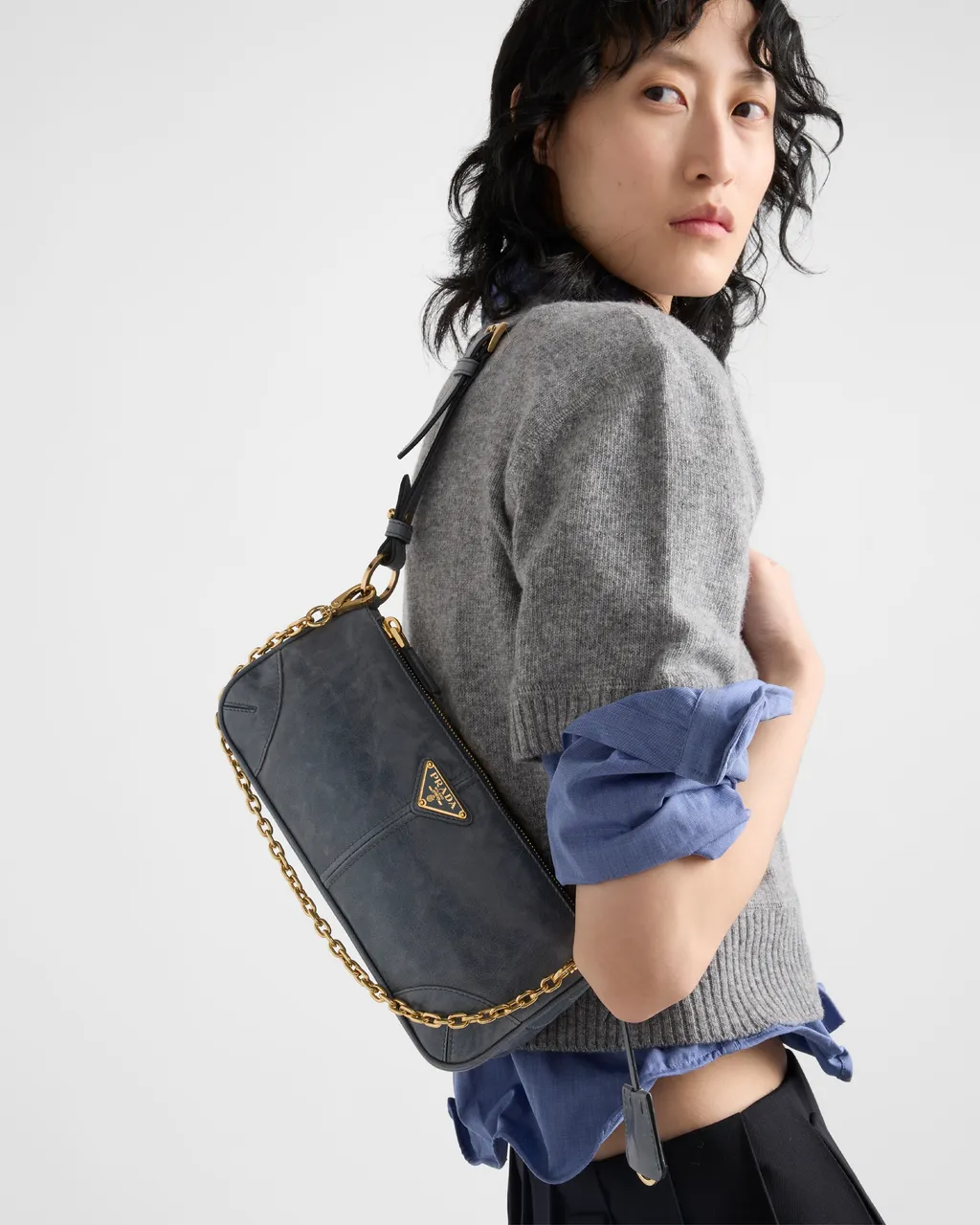 Prada Re-Edition 2002 Medium Leather Shoulder Bag