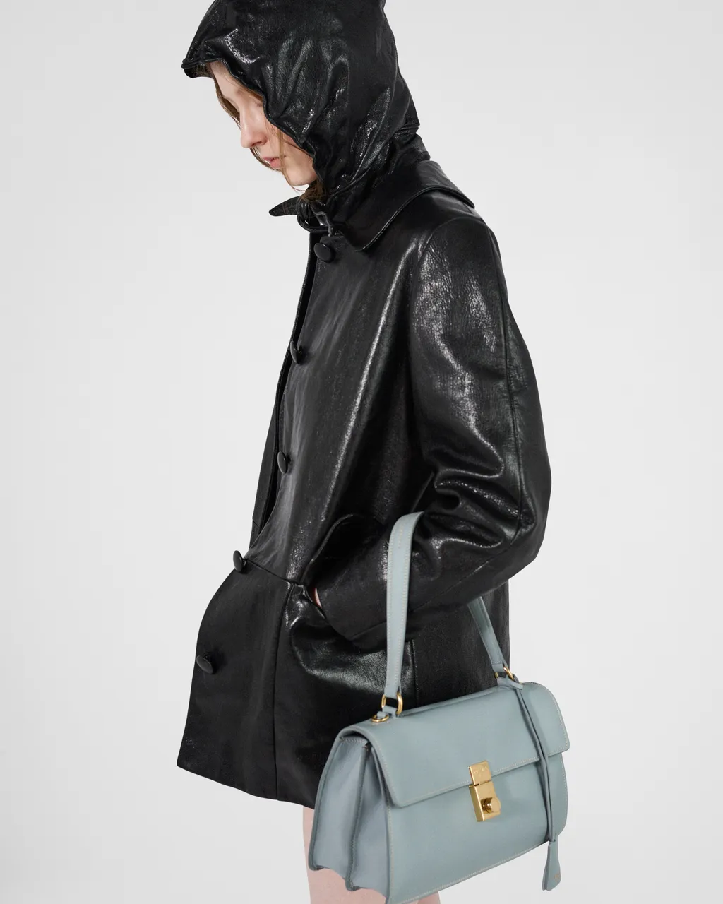 Prada Soft Sound Medium Leather Shoulder Bag