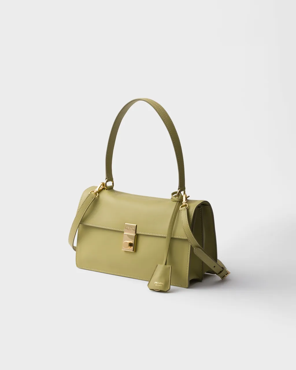 Prada Soft Sound Medium Leather Shoulder Bag