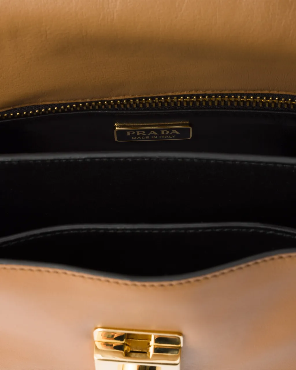 Prada Soft Sound Small Leather Shoulder Bag With Charms