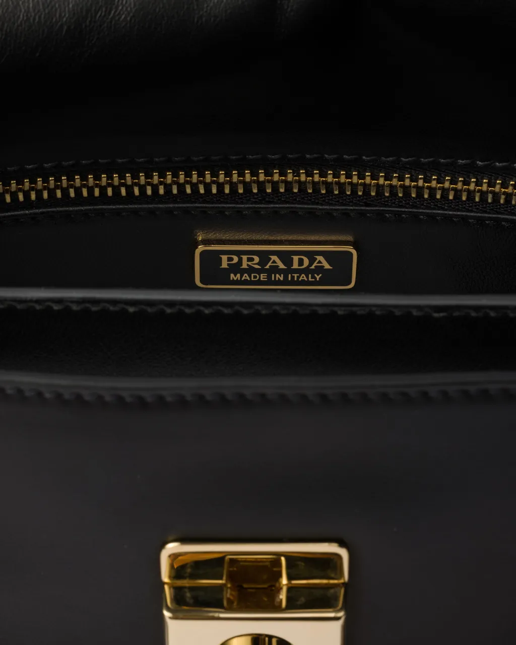 Prada Soft Sound Small Leather Shoulder Bag With Charms