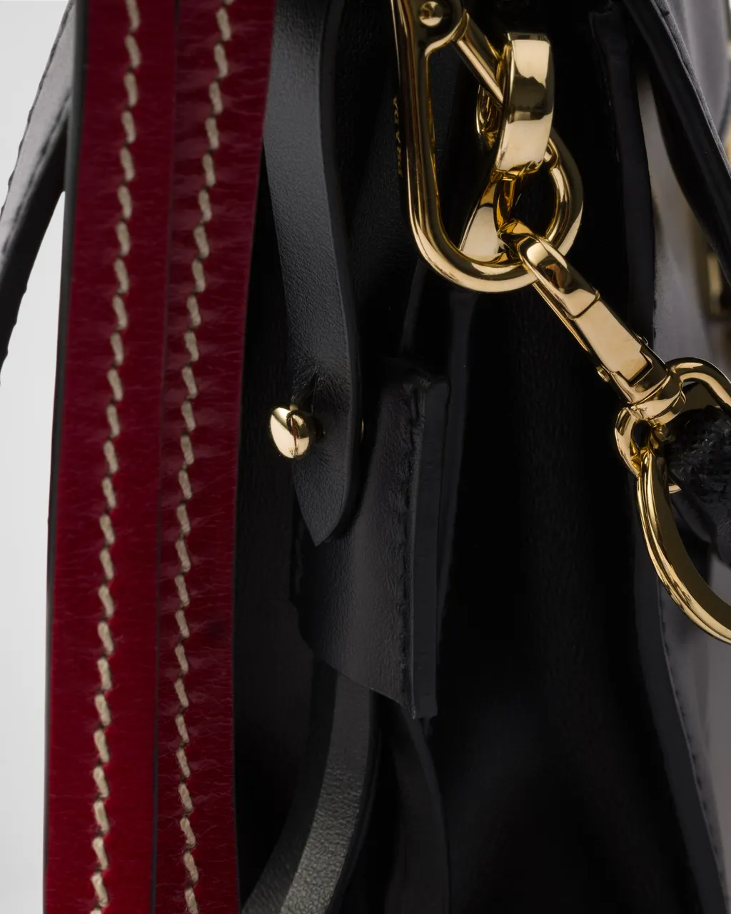 Prada Soft Sound Small Leather Shoulder Bag With Charms