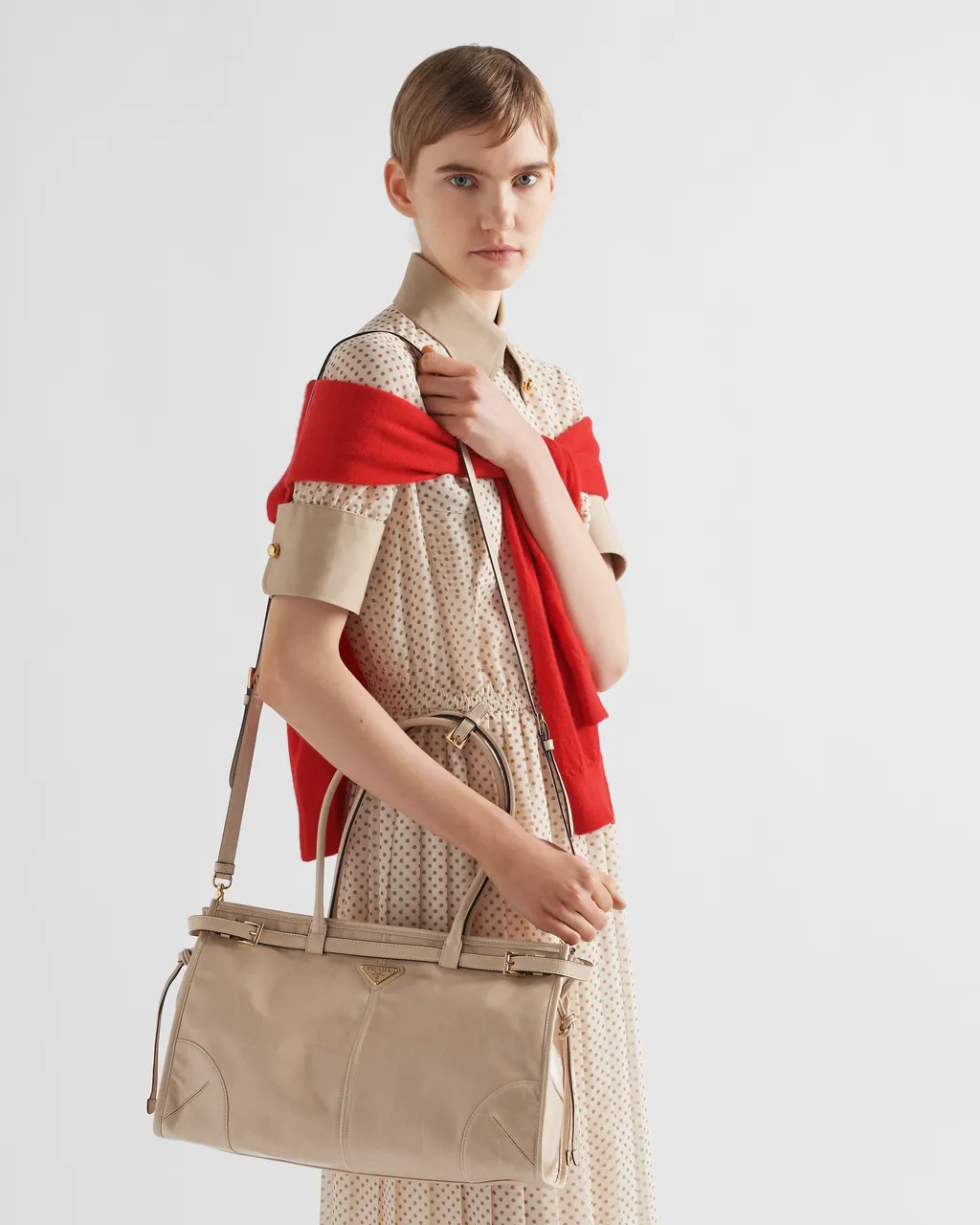 Prada Bonnie Large Leather Handbag