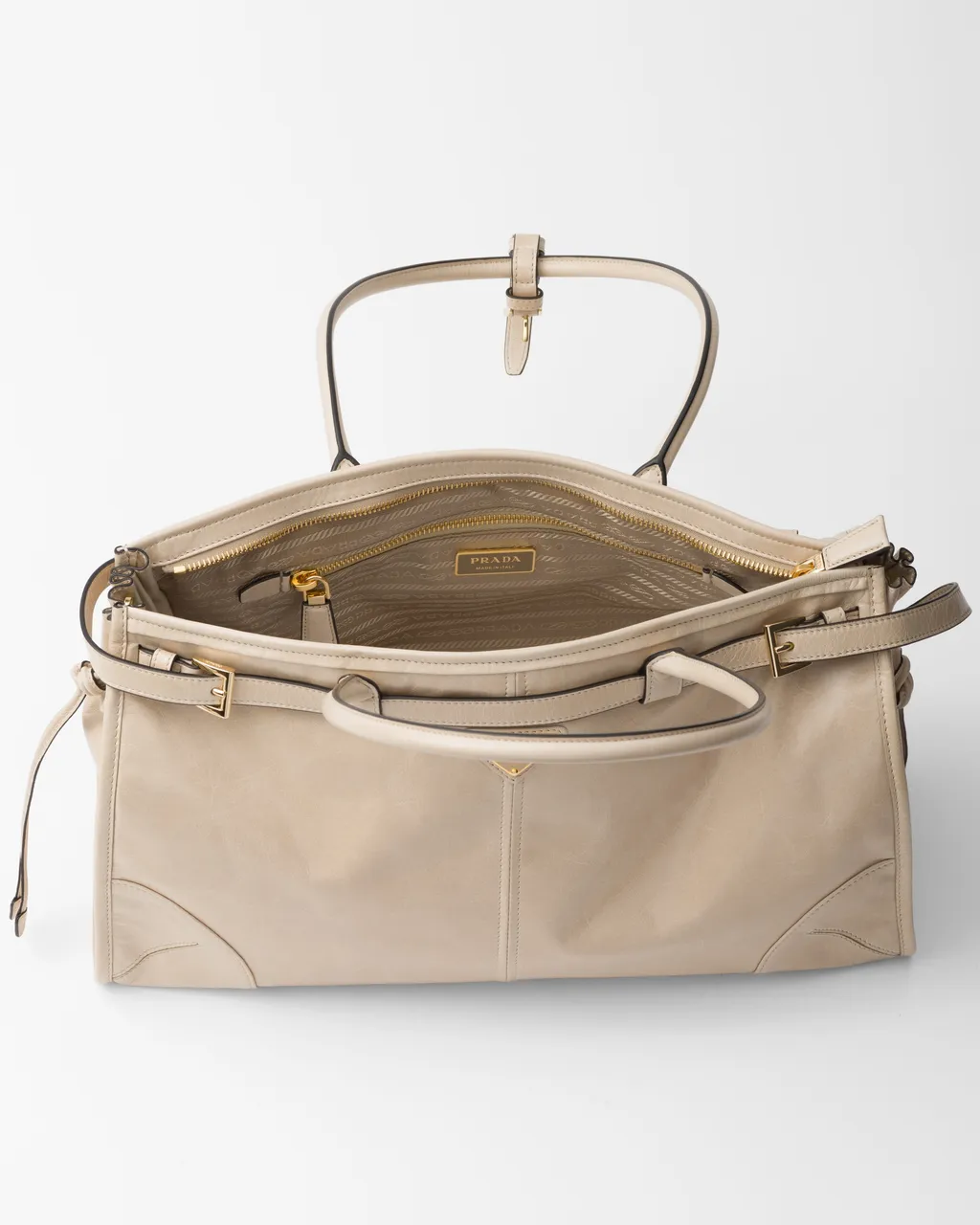 Prada Bonnie Large Leather Handbag