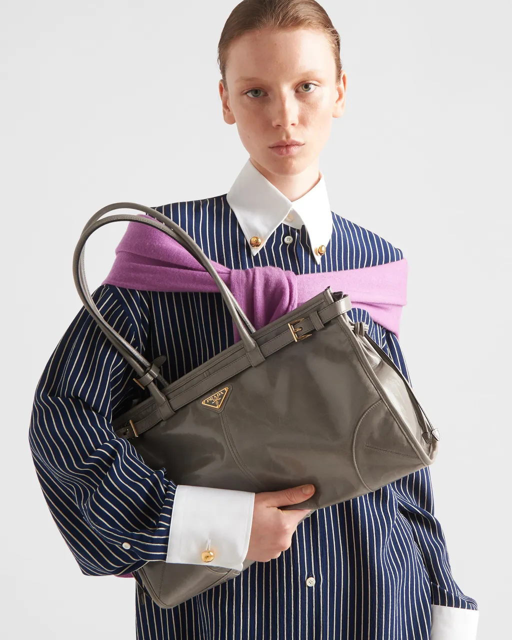 Prada Bonnie Large Leather Handbag