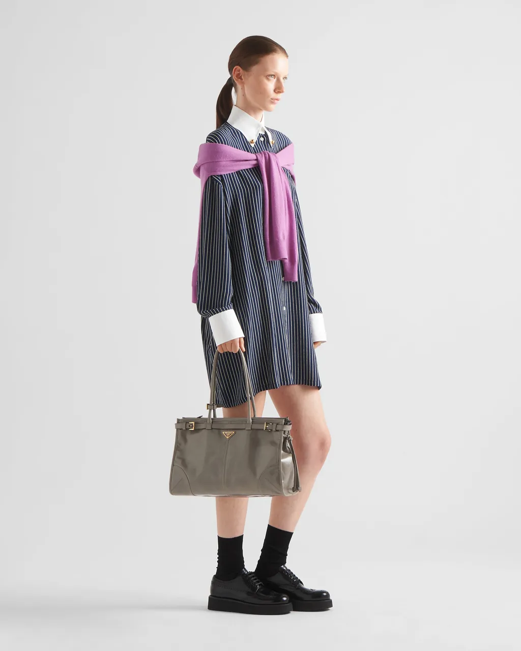 Prada Bonnie Large Leather Handbag