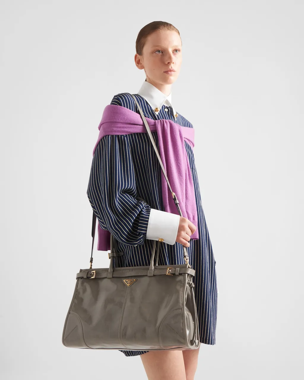 Prada Bonnie Large Leather Handbag
