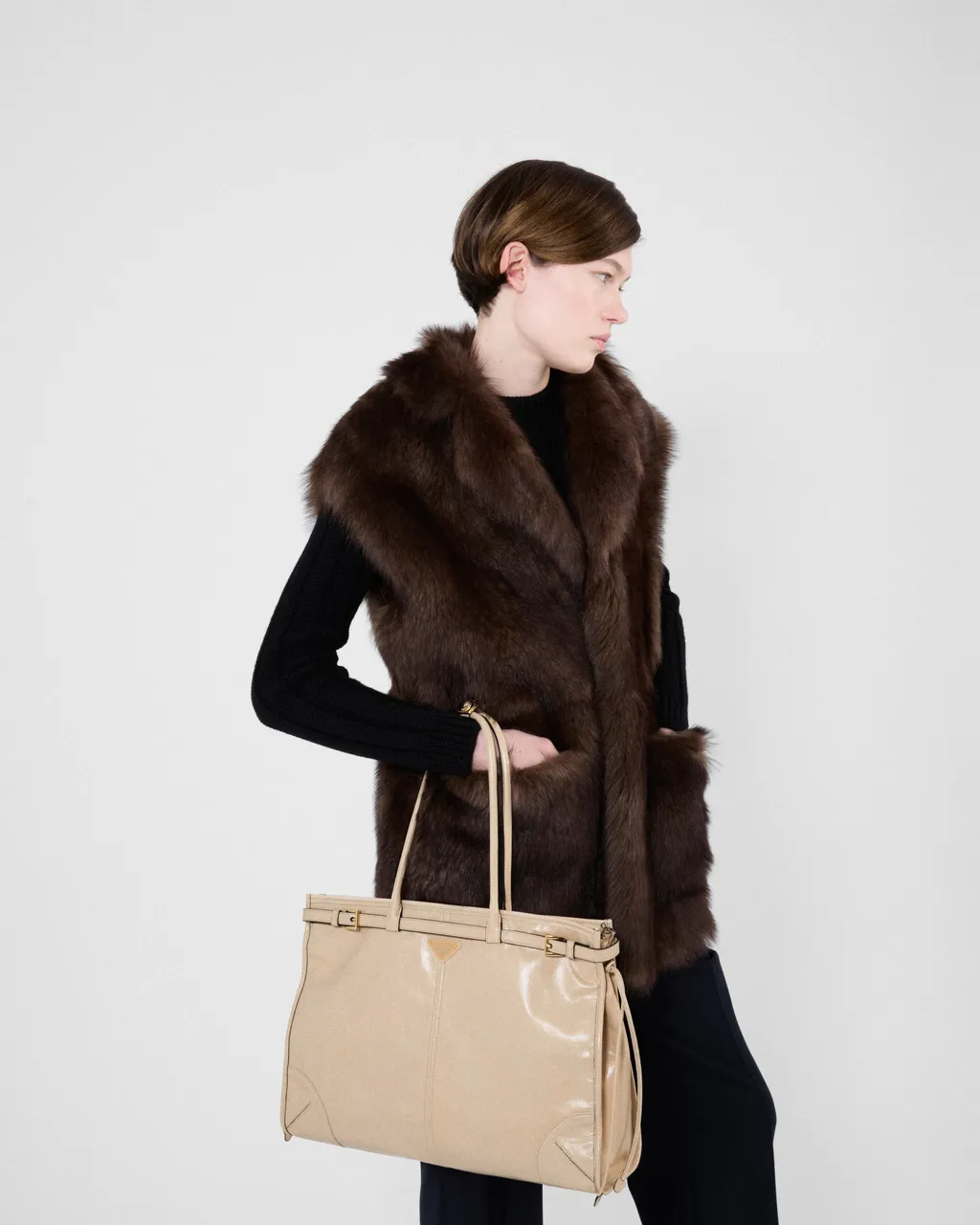 Prada Bonnie Extra Large Leather Handbag