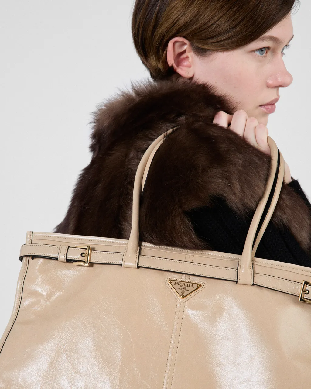 Prada Bonnie Extra Large Leather Handbag