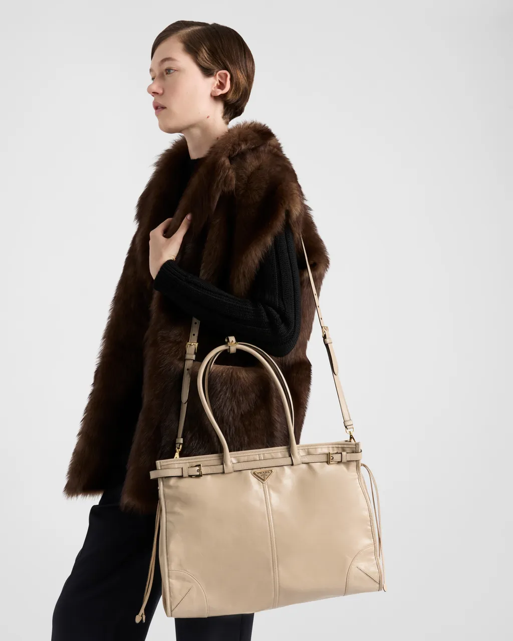 Prada Bonnie Extra Large Leather Handbag