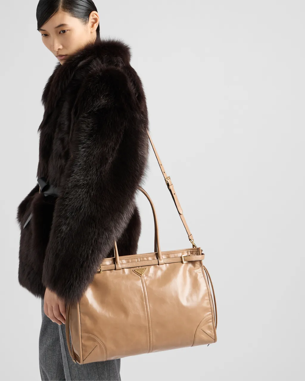 Prada Bonnie Extra Large Leather Handbag