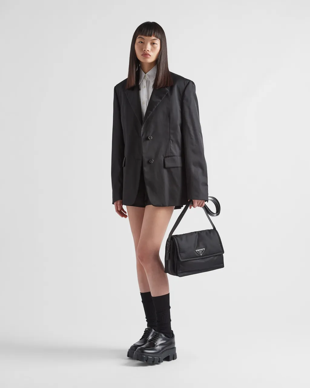Prada Traveller Medium Padded Re-Nylon Bag