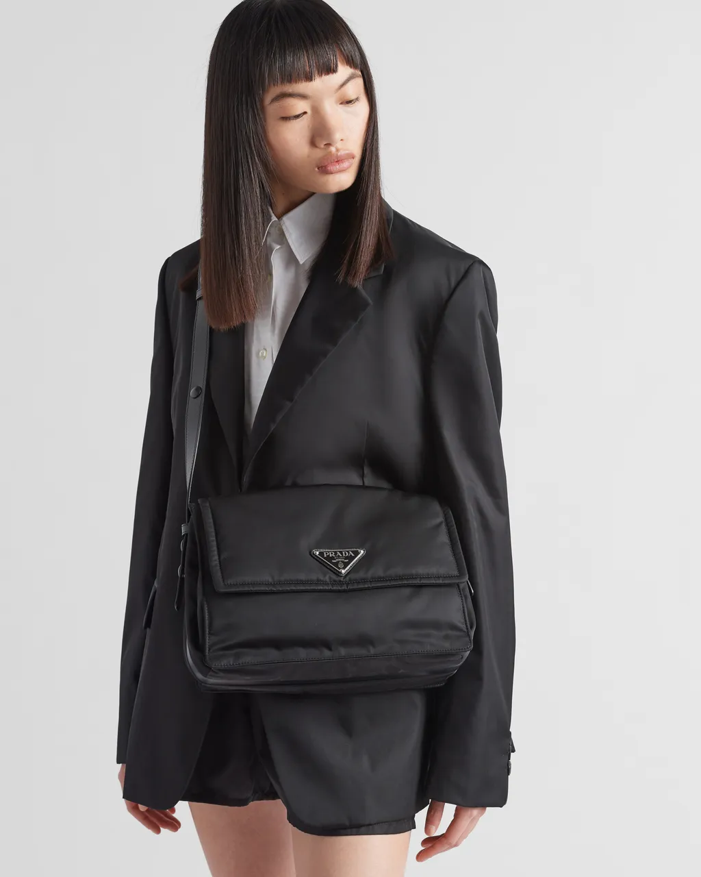 Prada Traveller Medium Padded Re-Nylon Bag