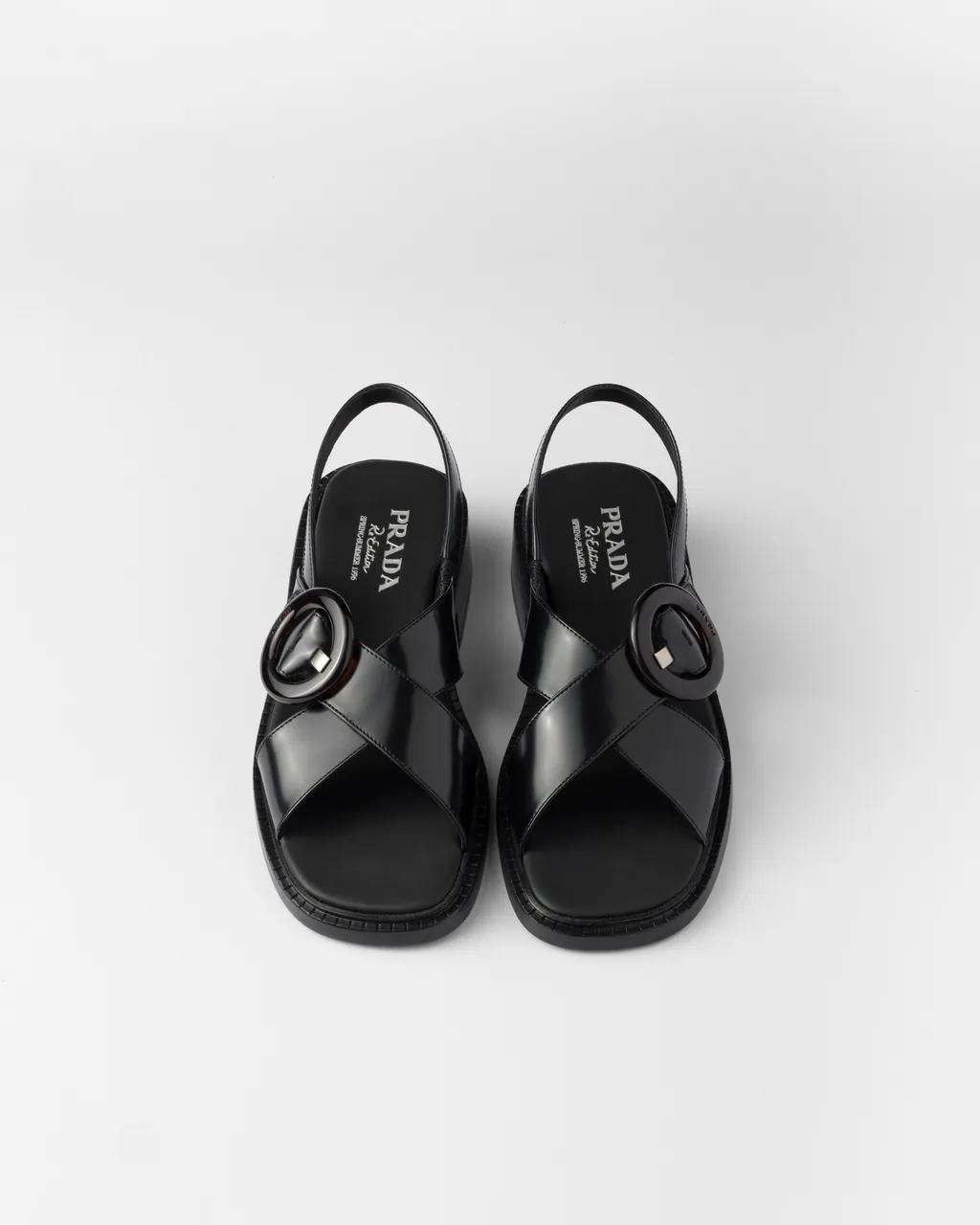 Brushed Leather Sandals With Buckle