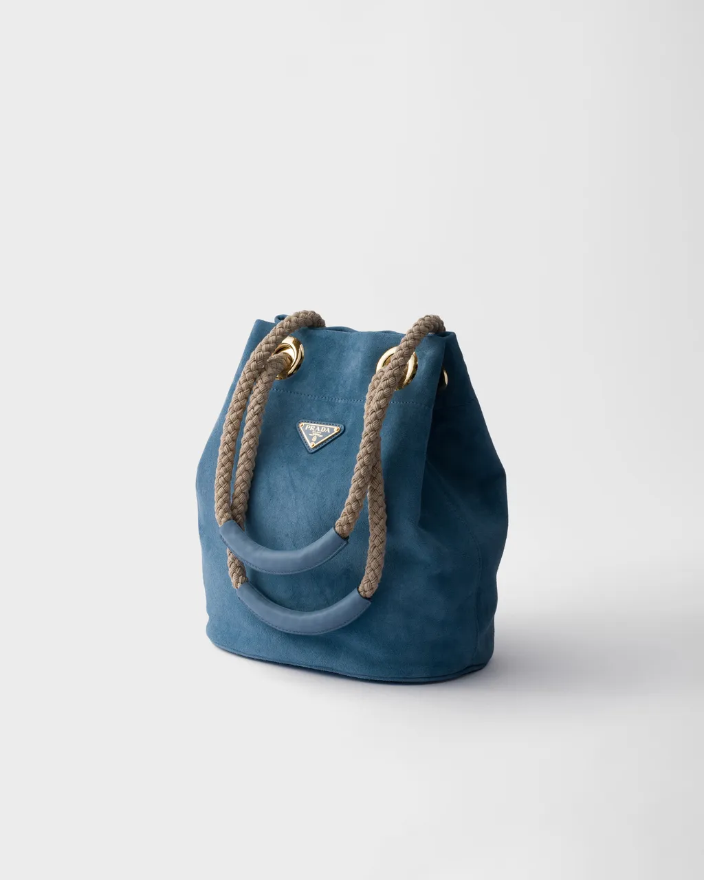 Small Prada Mariner Suede Bucket Bag