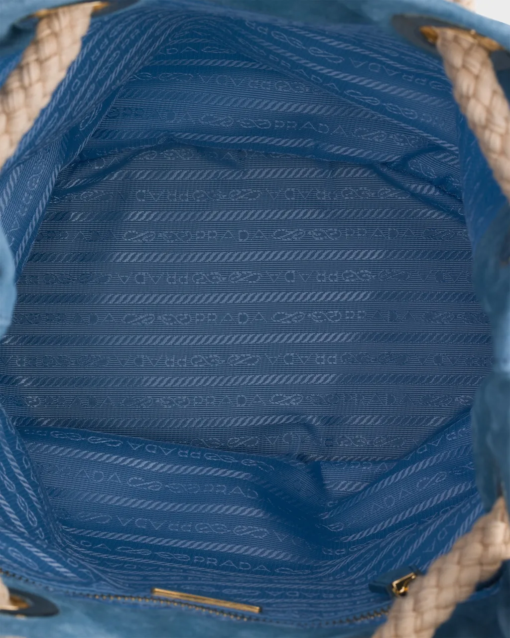 Small Prada Mariner Suede Bucket Bag