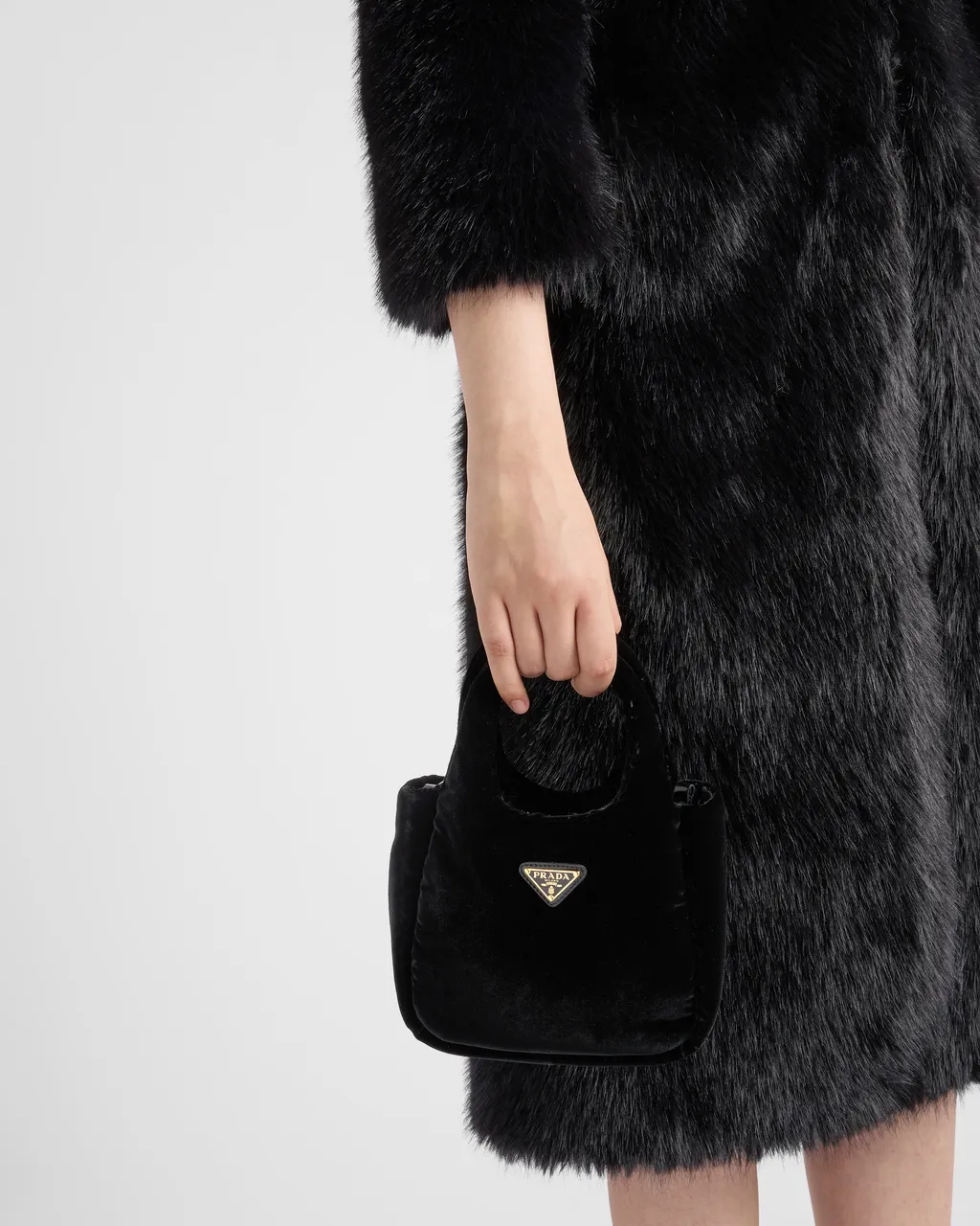 Padded Velvet Mini Handbag