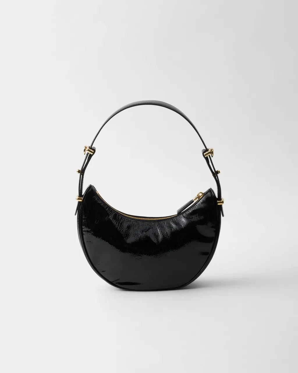 Prada Arqué Naplak Patent Leather Shoulder Bag