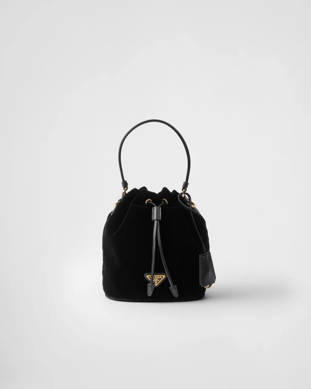 Velvet Mini-Bag With Nappa Leather Details