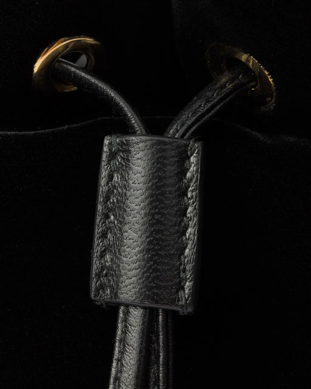 Velvet Mini-Bag With Nappa Leather Details