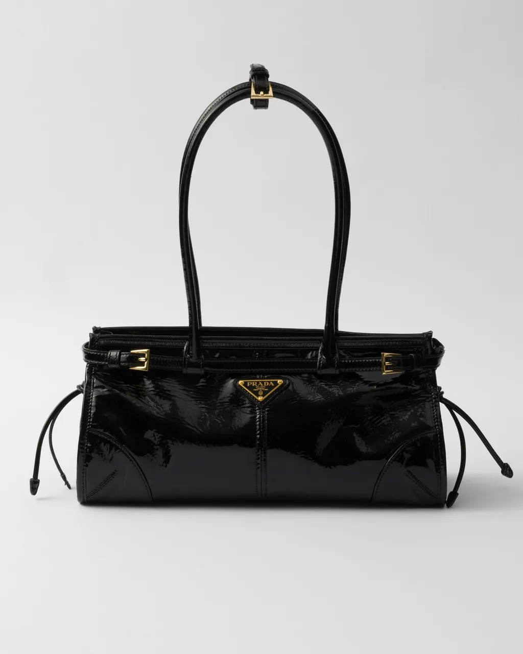 Prada Bonnie Medium Naplak Patent Leather Handbag