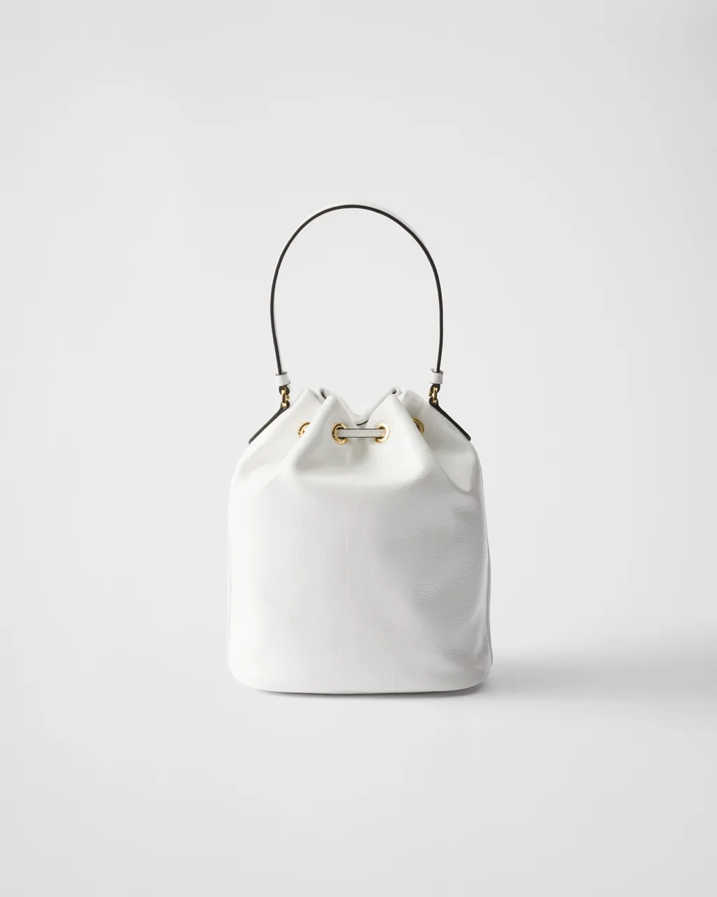 Prada Duet Naplak Patent Leather Bucket Bag