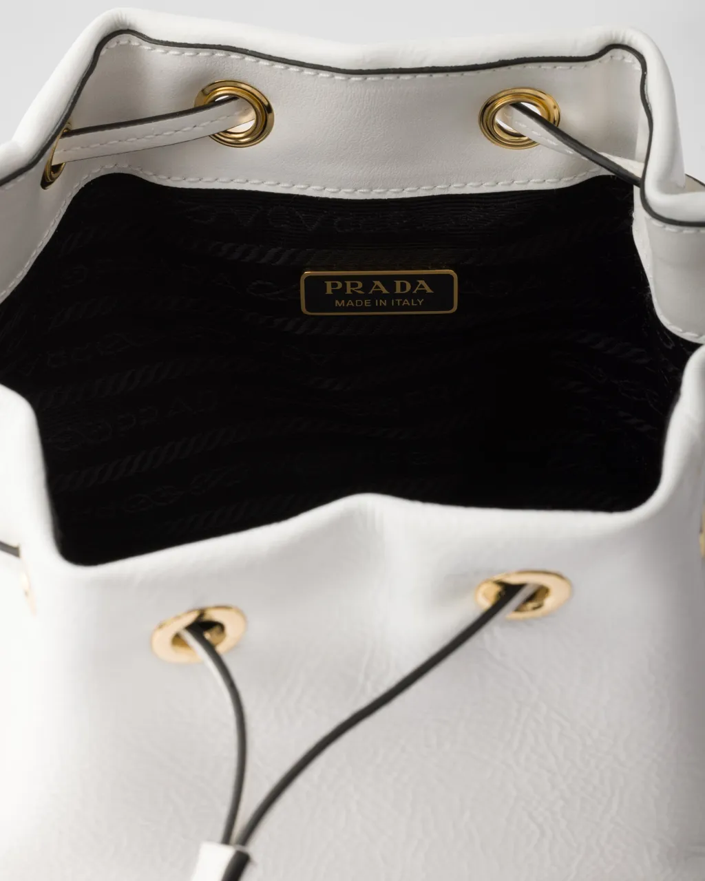 Prada Duet Naplak Patent Leather Bucket Bag