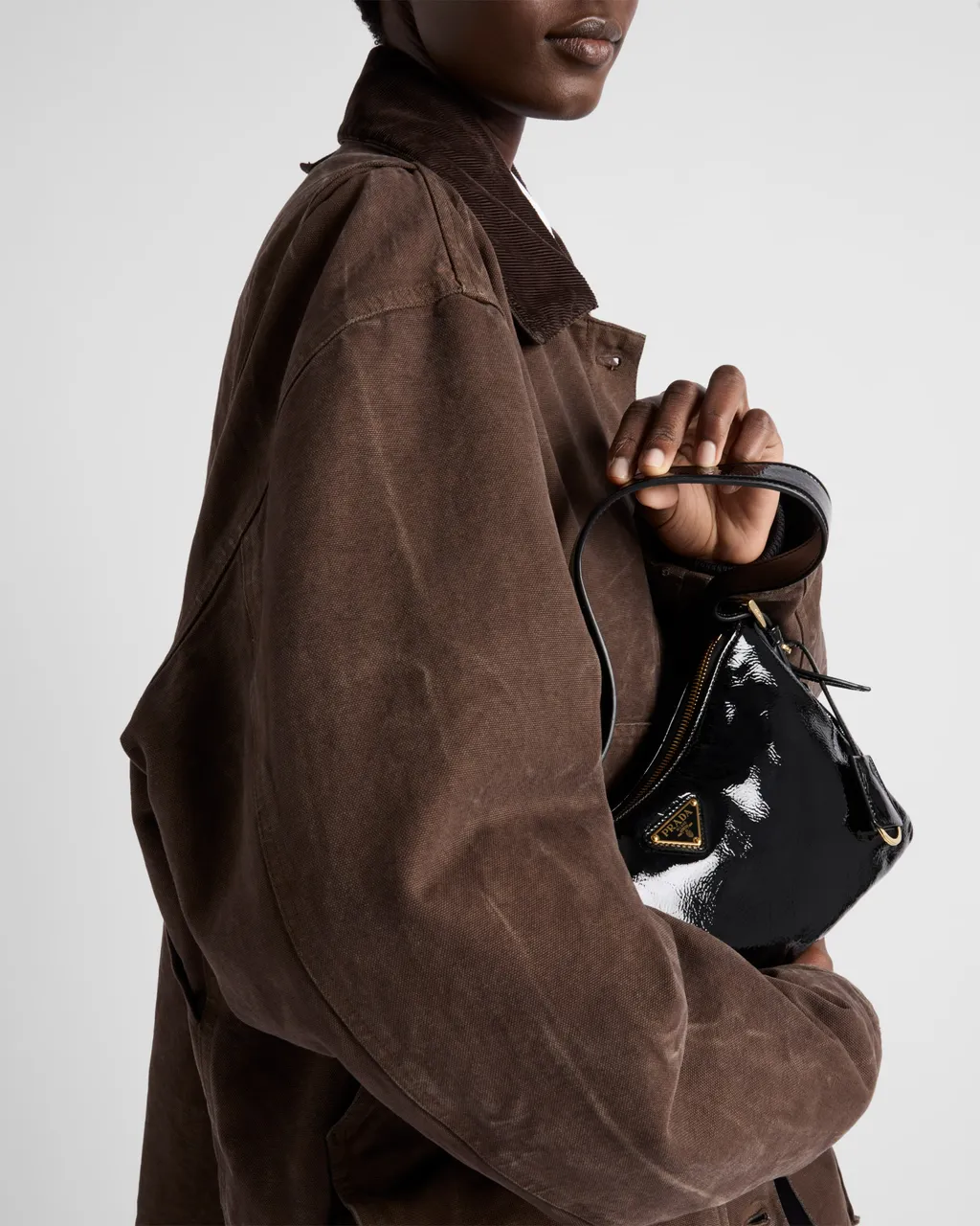 Prada AimÉE Medium Naplak Leather Shoulder Bag