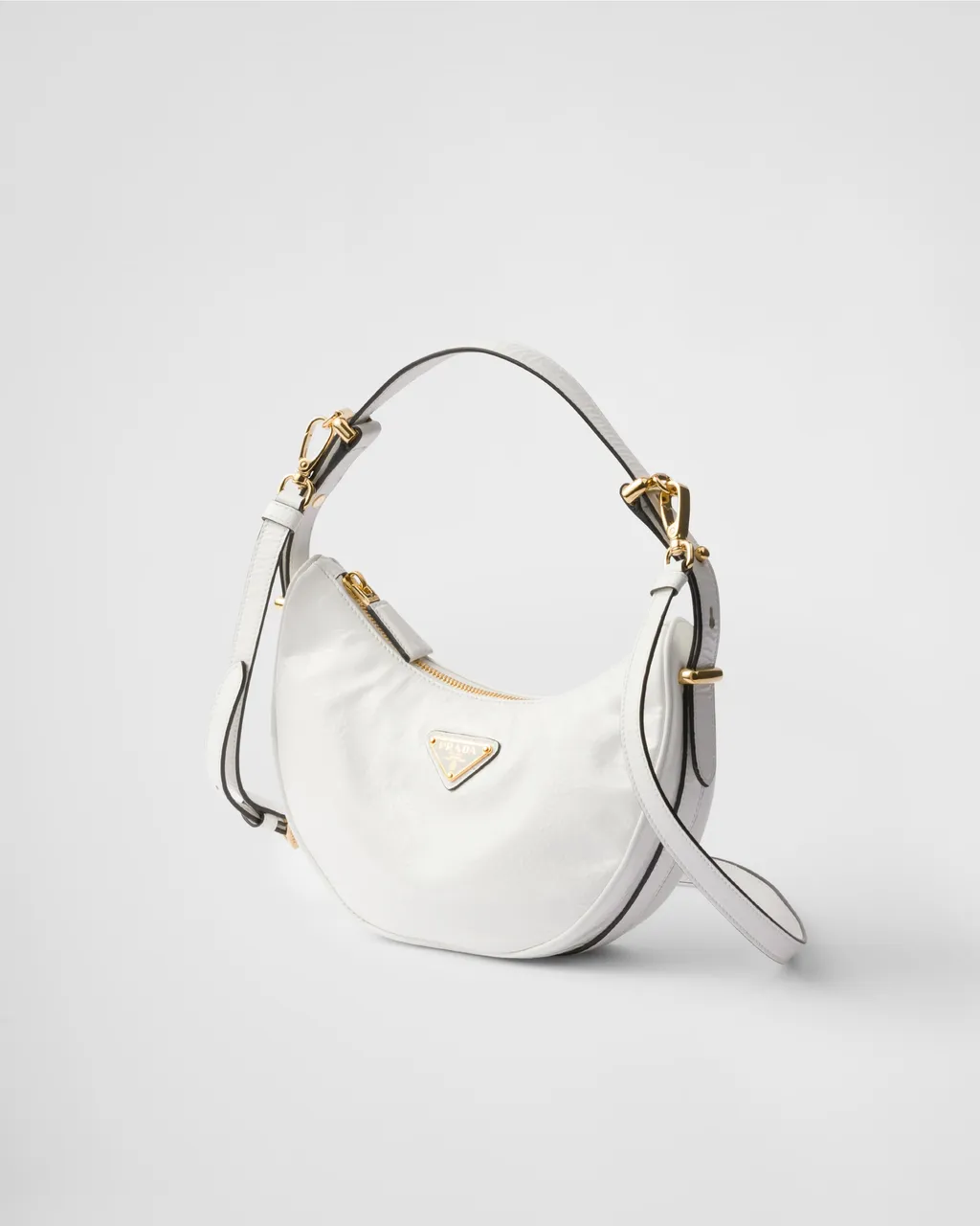 Prada Arqué Naplak Patent Leather Shoulder Bag