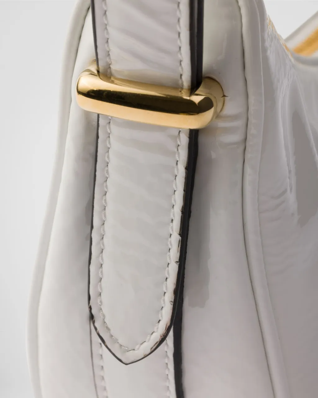 Prada Arqué Naplak Patent Leather Shoulder Bag