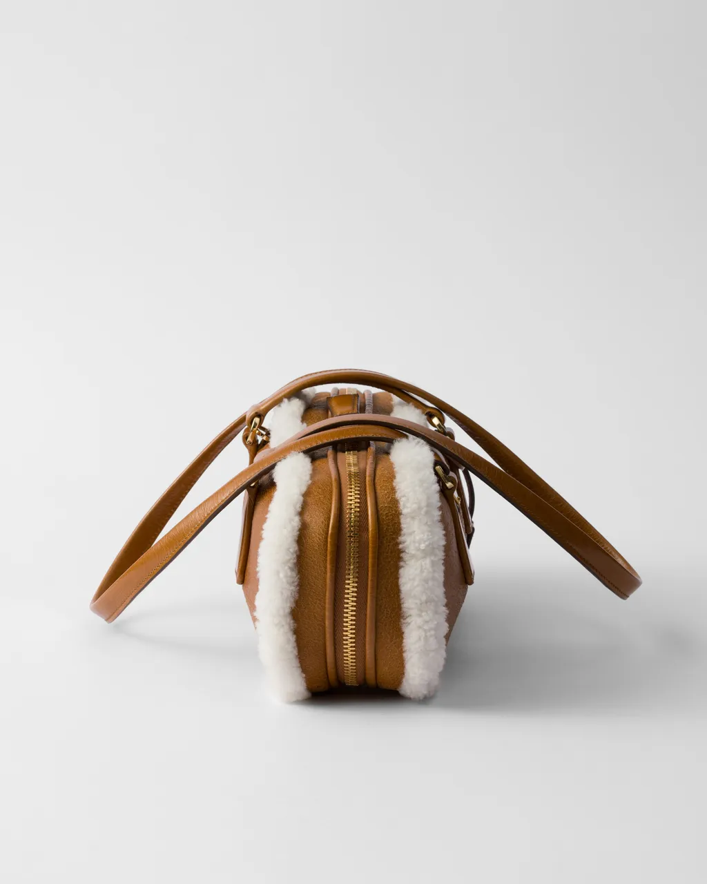 Medium Shearling Two-Handle Bag