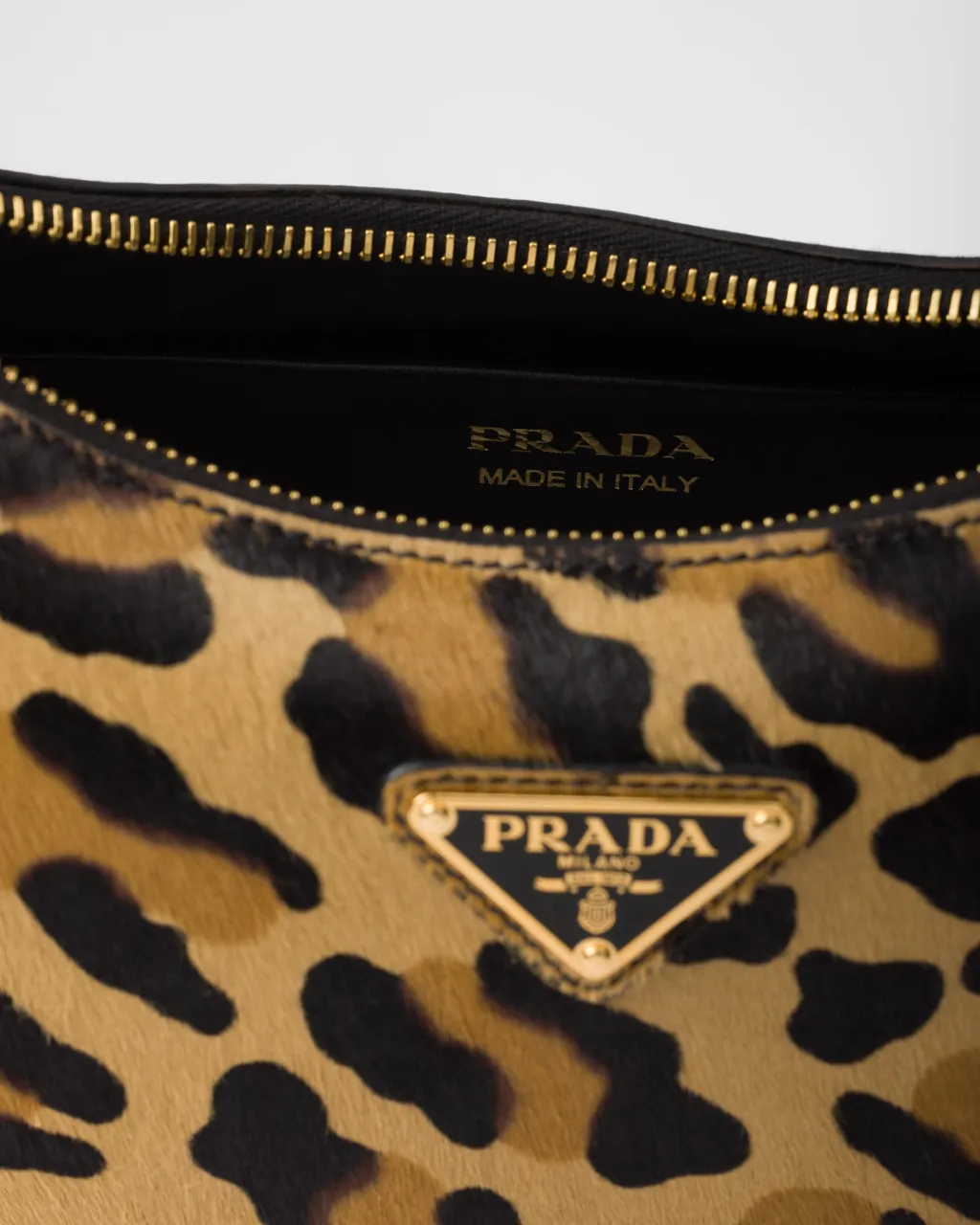 Prada Arqué Printed Leather Shoulder Bag