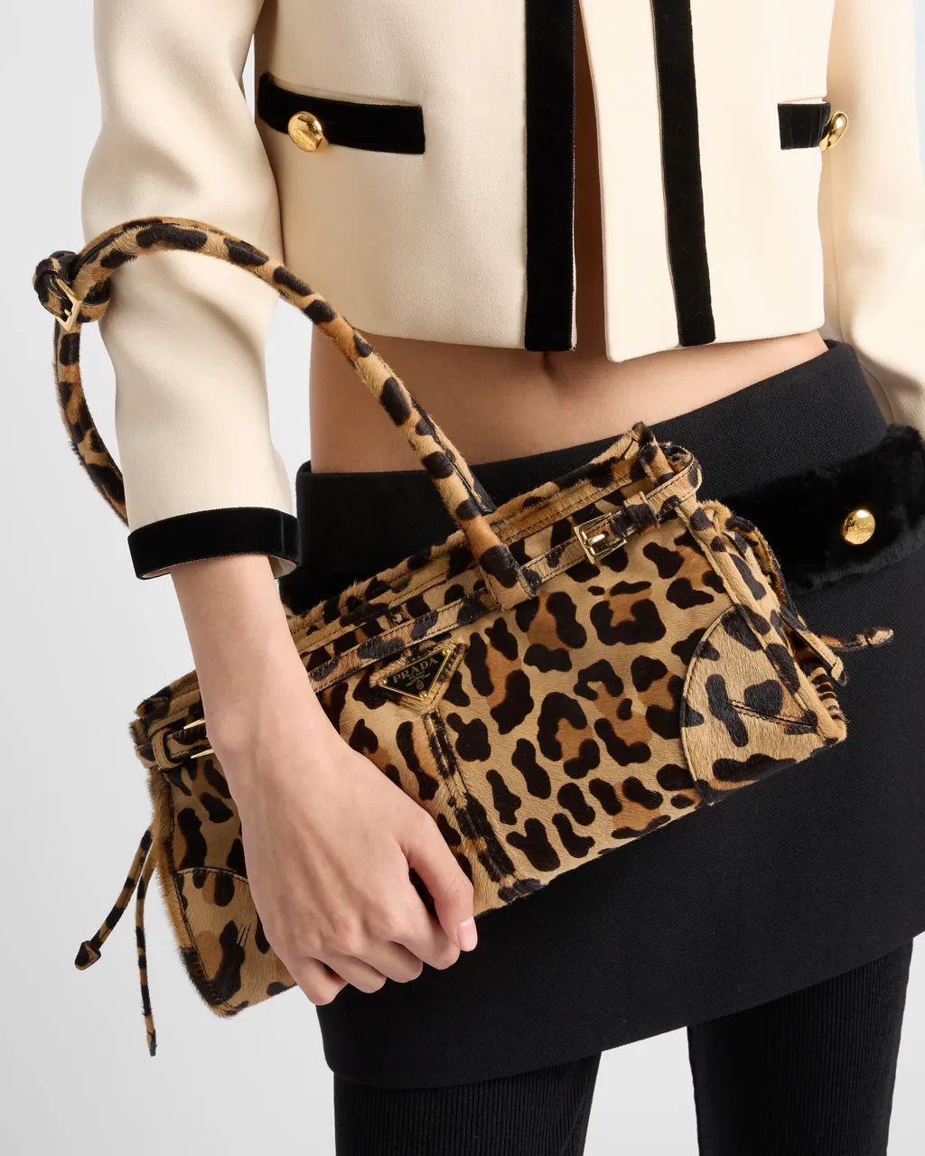 Prada Bonnie Medium Printed Leather Handbag