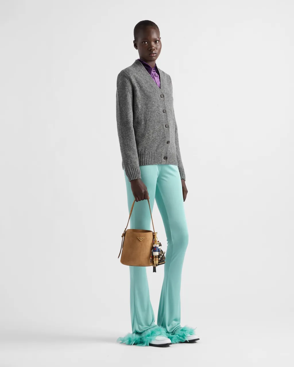 Suede Mini Bucket Bag