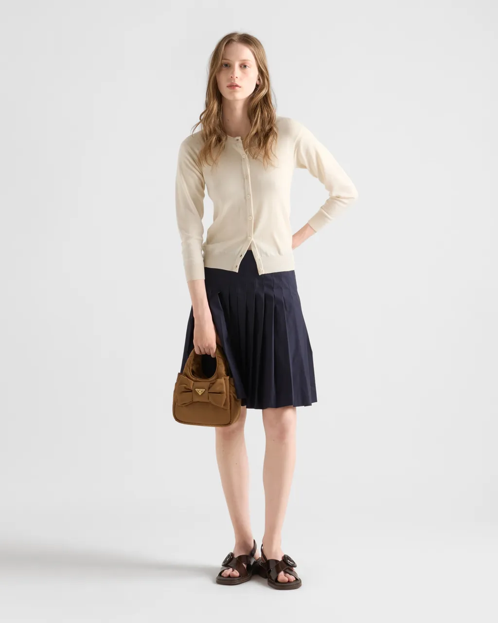 Padded Re-Nylon Mini-Bag With Bow