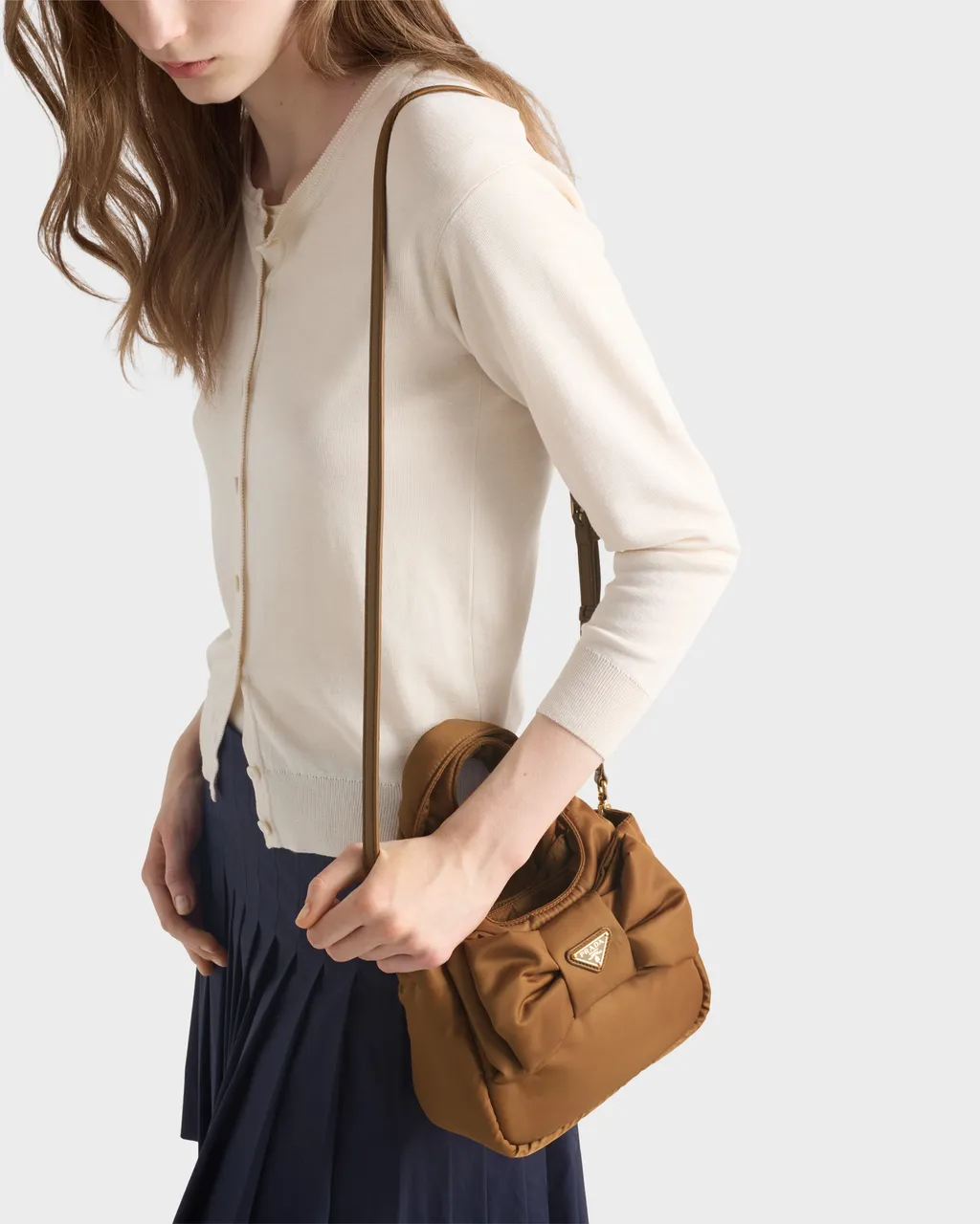 Padded Re-Nylon Mini-Bag With Bow