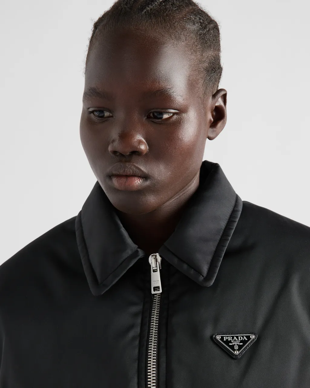 Re-Nylon Down Jacket With Belt