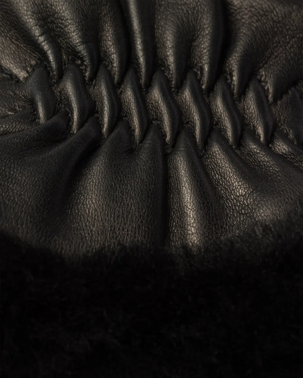 Re-Nylon And Shearling Gloves