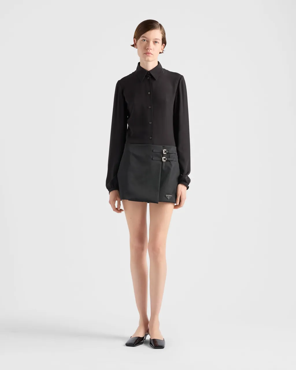 Re-Nylon Wraparound Miniskirt