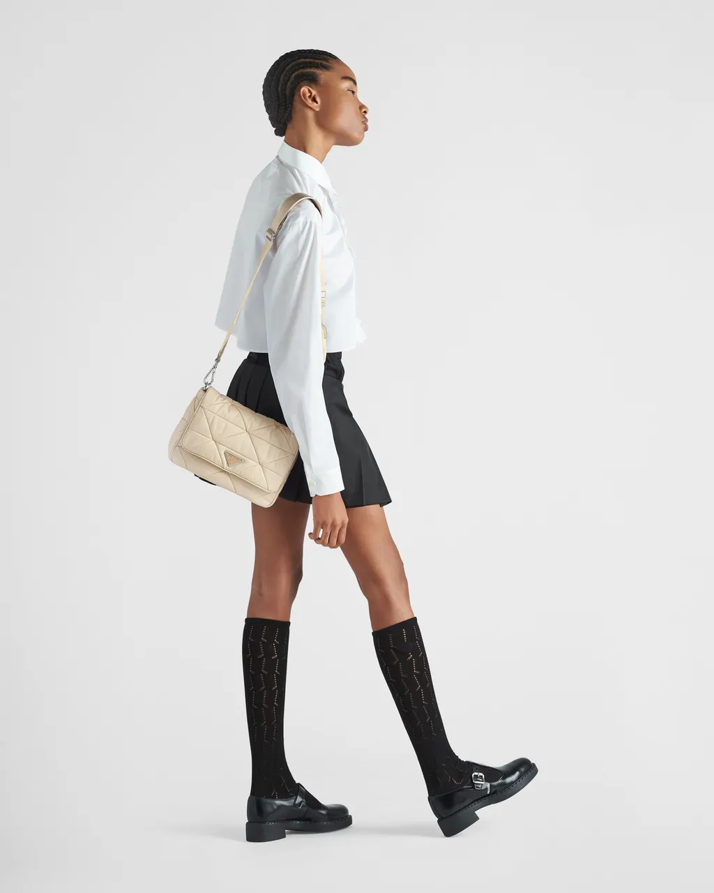 Padded Re-Nylon Shoulder Bag