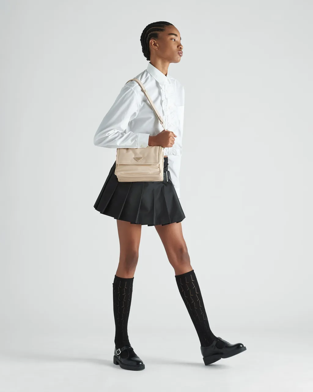 Prada Traveller Small Padded Re-Nylon Shoulder Bag