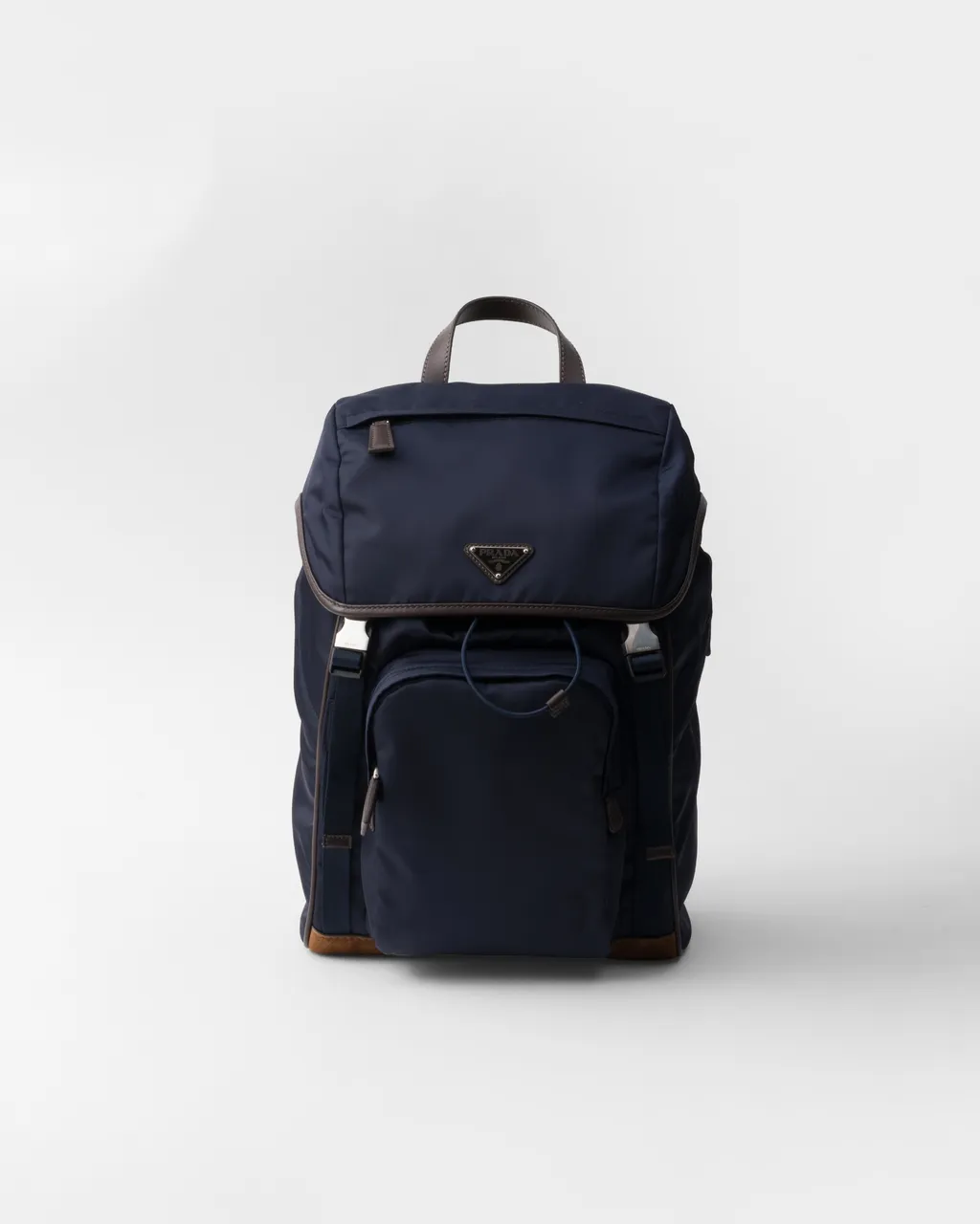 Re-Nylon And Leather Backpack