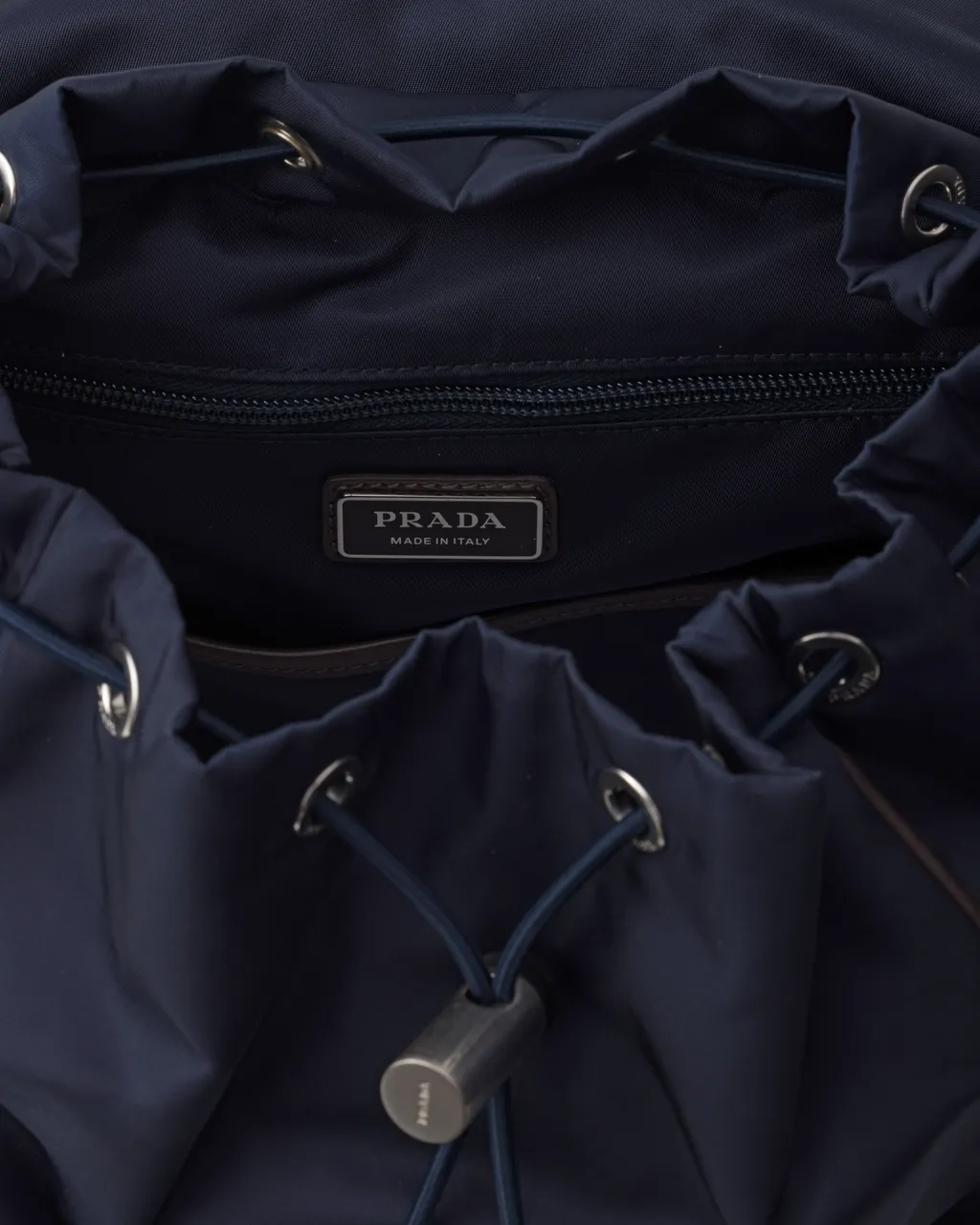 Re-Nylon And Leather Backpack