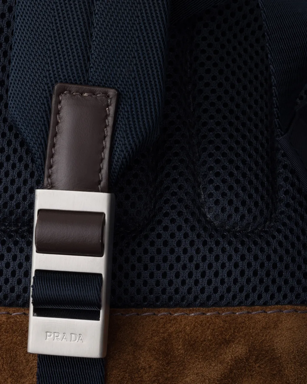 Re-Nylon And Leather Backpack