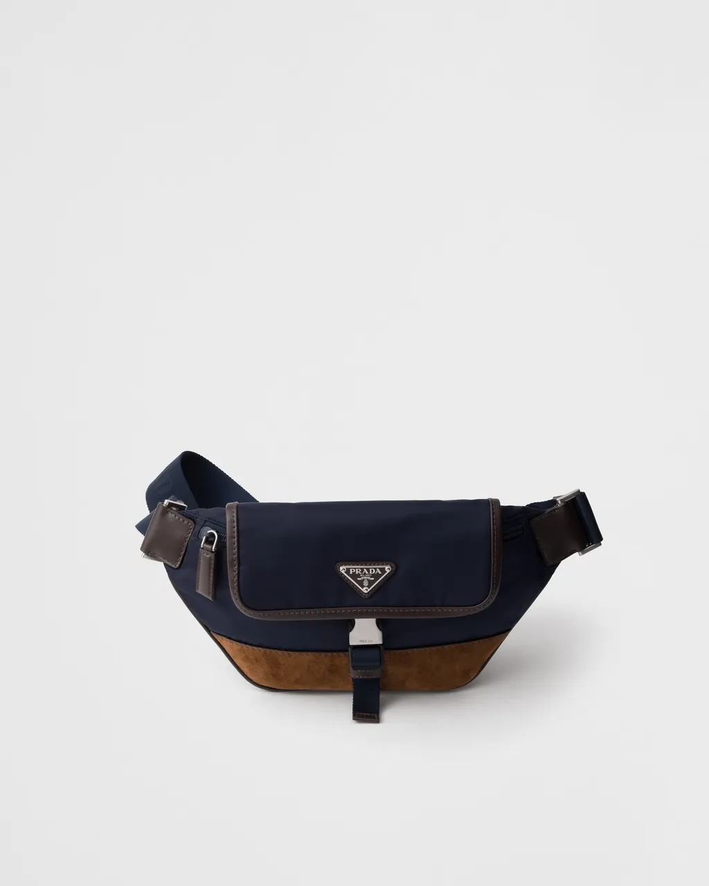 Re-Nylon And Leather Belt Bag