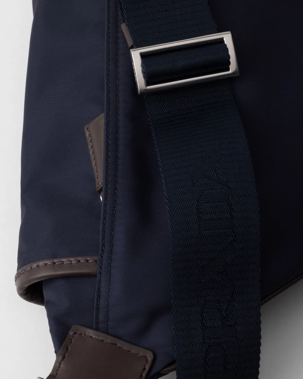 Re-Nylon And Leather Belt Bag