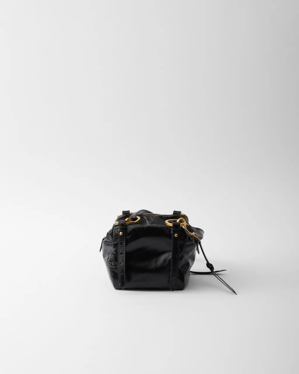 Prada Dangle Leather Top-Handle Mini-Bag