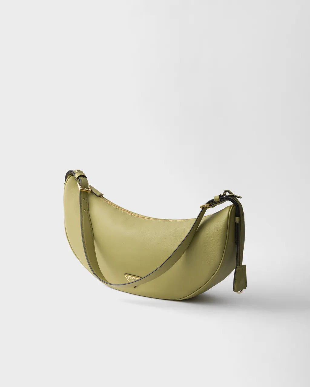 Prada Demi-Lune Large Leather Shoulder Bag